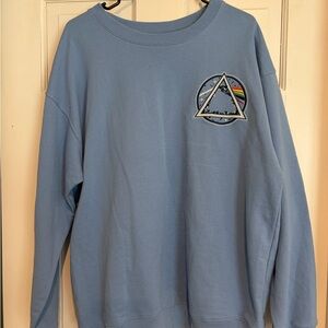 Pink Floyd Crewneck Sweatshirt Mens Large Blue Prism Graphic Band Pullover
